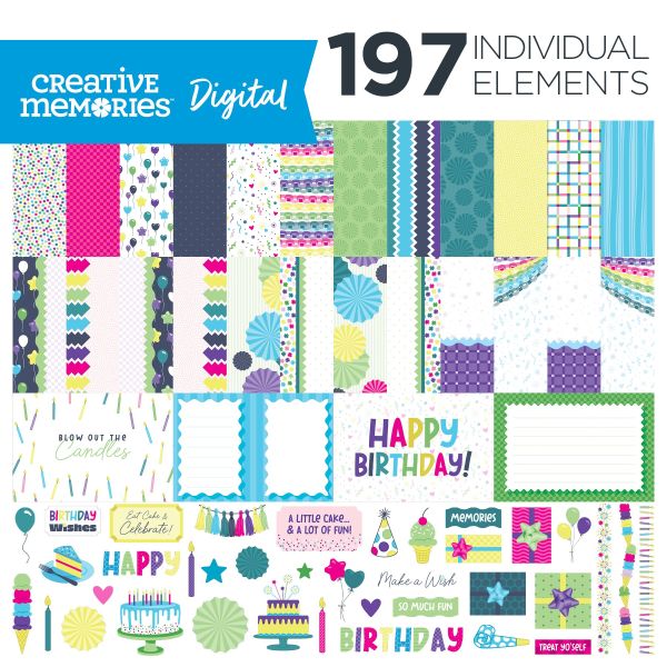 Creative Memories-Themed Digital Artwork Kit: Scrap Happy 2
