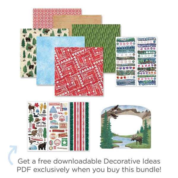 Canadian Themed Scrapbooking Kit Canadian Scenes Decorative Bundle