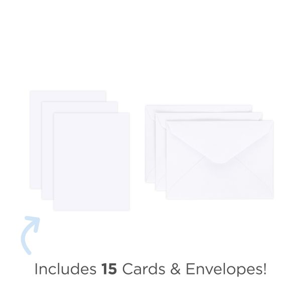 White Blank Greeting Cards & Envelopes Creative Memories