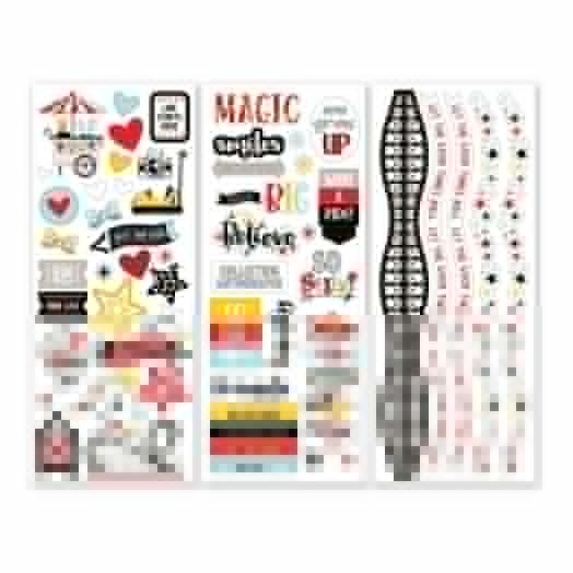 Amusement Park Stickers For Scrapbooking: Sparks of Magic