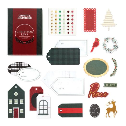 DIY Christmas Gift Tags: Christmas Luxe Tag Kit a4612
