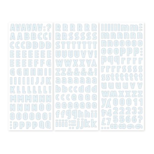 Grid Sans ABC/123 Letter Stickers (3/pk)