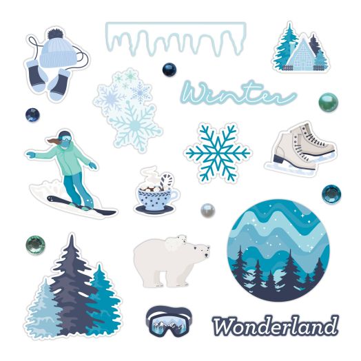 Winter Scrapbooking Embellishments: Polar Lights 