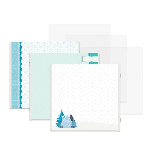Winter Themed Scrapbook Pages: Polar Lights Fast2Fab Pages