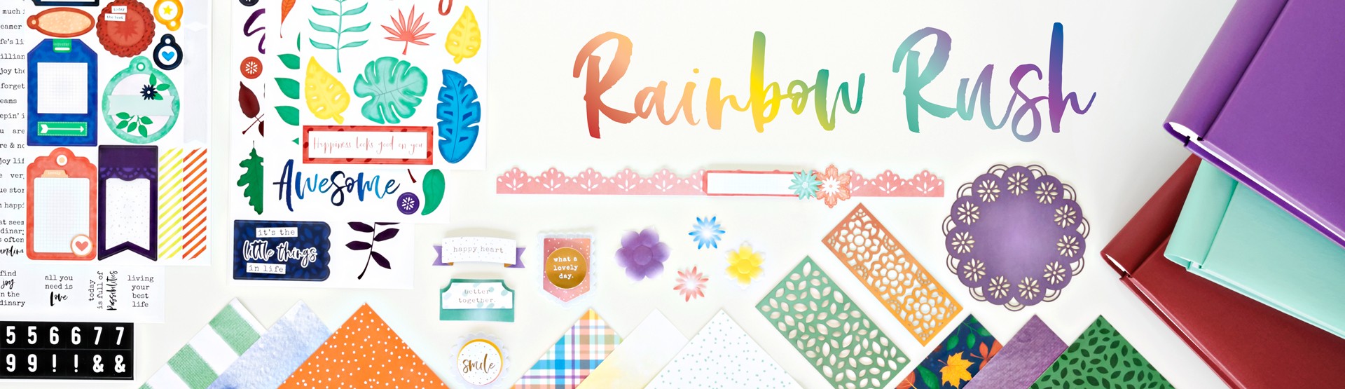 Mix & Match Scrapbook Supplies: Rainbow Rush Mix & Match Scrapbook Supplies: Rainbow Rush